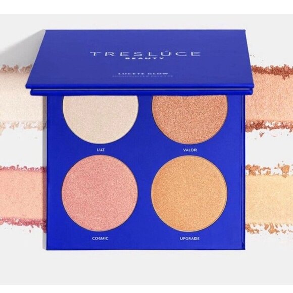 Tresluce Beauty Lucete Highlighter Palette Glow Quad Palette New In Box $36 MSRP - Picture 1 of 3